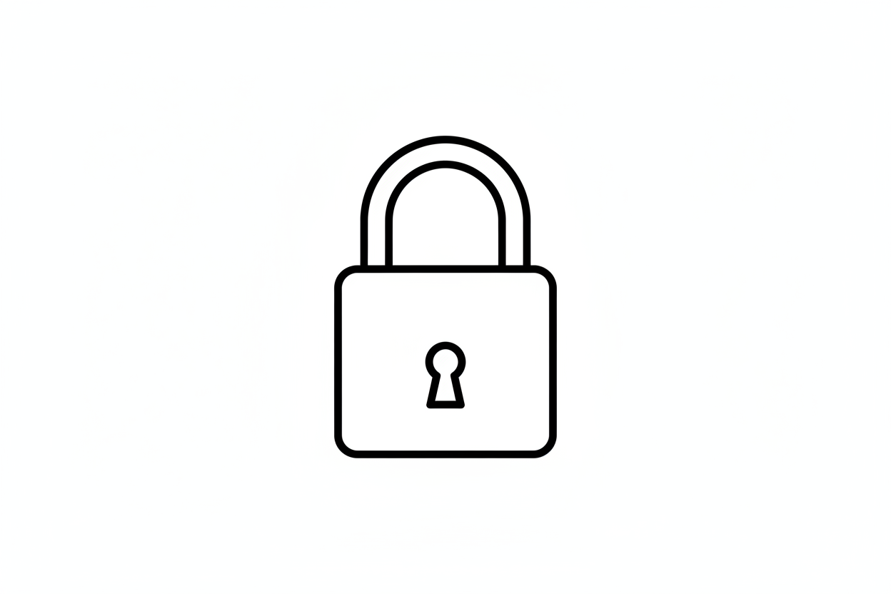 lucchetto solo con contorno nero